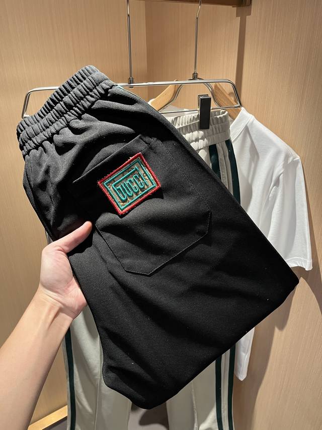 Guc*I Gujia 2025 spring and summer versatile casual pants, as a classic style of