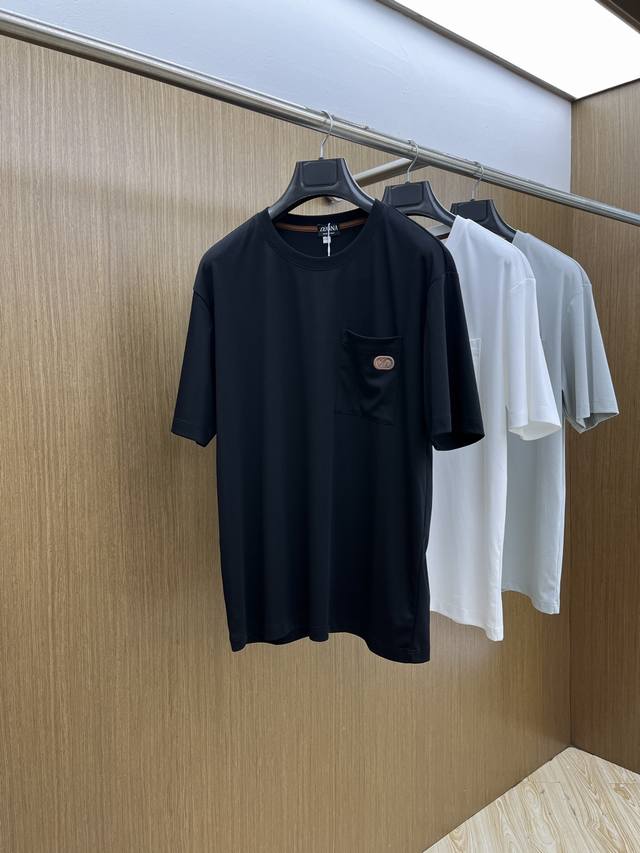 Zz 2540 Hot-selling pure cotton short-sleeve, classic logo pattern, fashionable