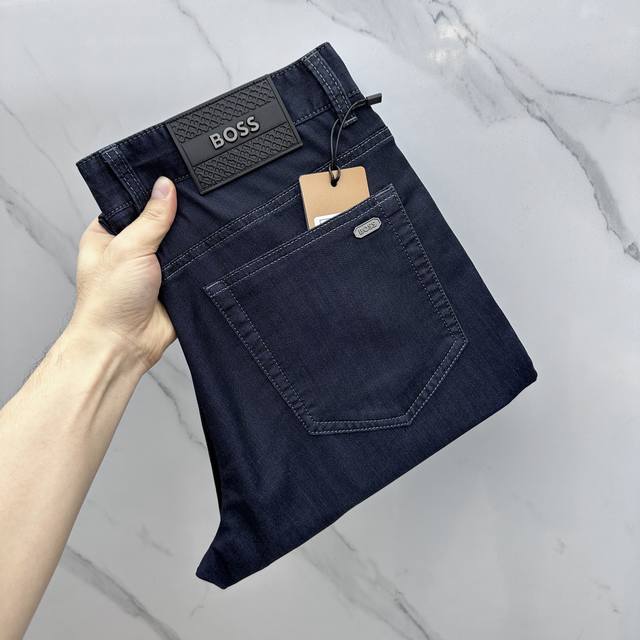 Boss high-end customization, 2025 early spring thin latest jeans counter simulta