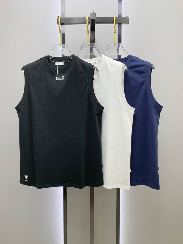 Dior 25Ss New vest with enhanced threads on the neckline and cuffs, not easy to