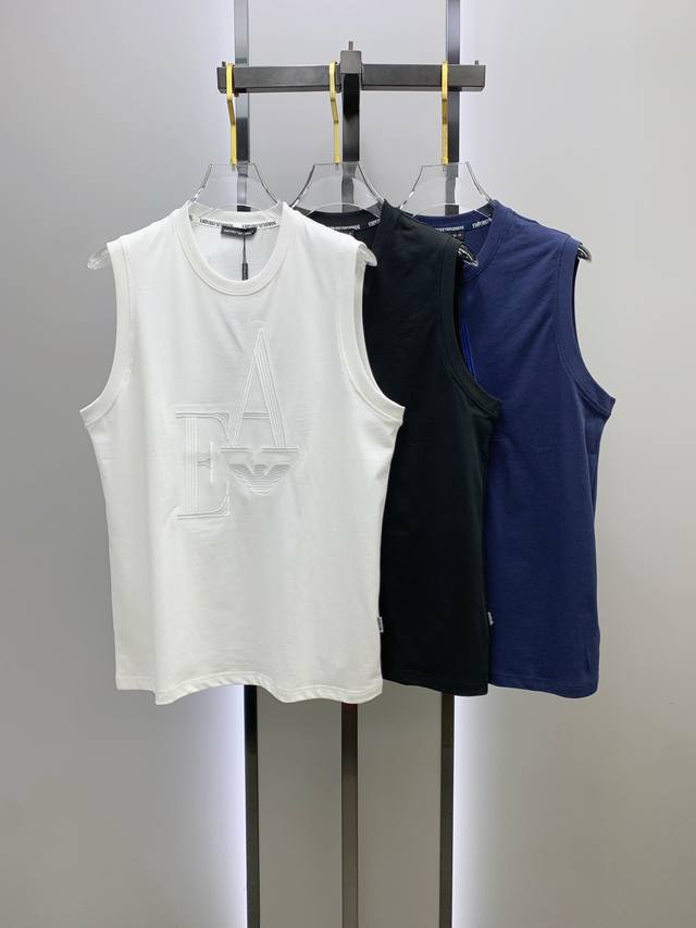 Armani 25Ss New vest with reinforced threads on the neckline and cuffs, not eas