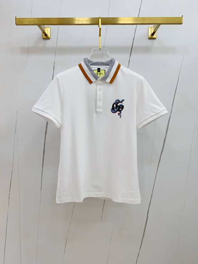 Gucci 25Ss new spring and summer short-sleeved lapel T-shirt Polo, the highest