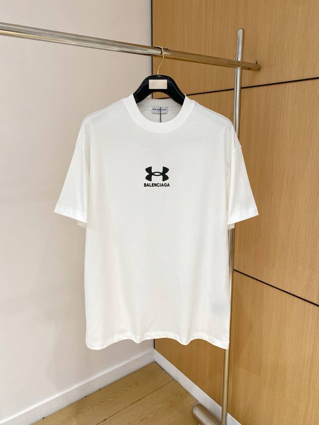 Balenciaga 2025 new original men's casual bottom short-sleeved T-shirt! High-en
