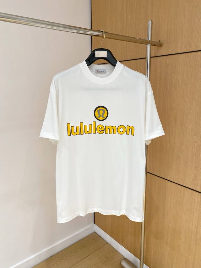 Lulu2025 new original men's casual bottom short-sleeved T-shirt! High-end custom
