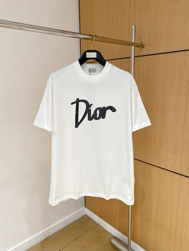 Dior 2025 new original men's casual bottom short-sleeved T-shirt! High-end custo