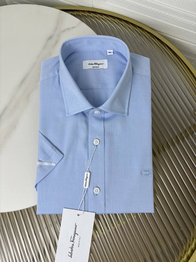 Fila*Mu men's business casual cotton short-sleeved shirt, channel goods from tra