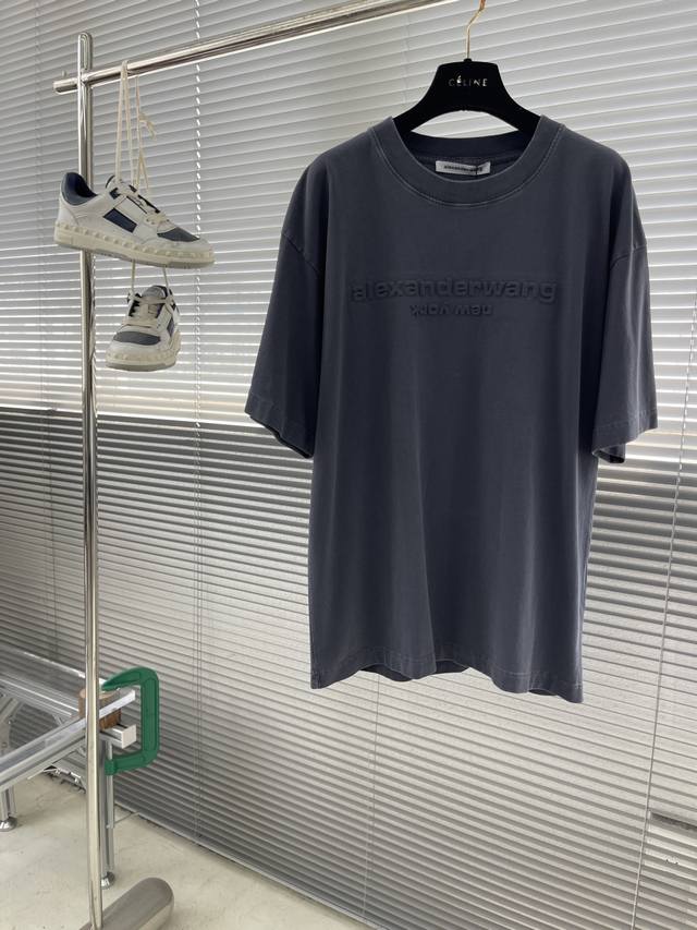 Wang Alexander Wang. 2025Ss Spring and Summer new round neck. Unisex style! High