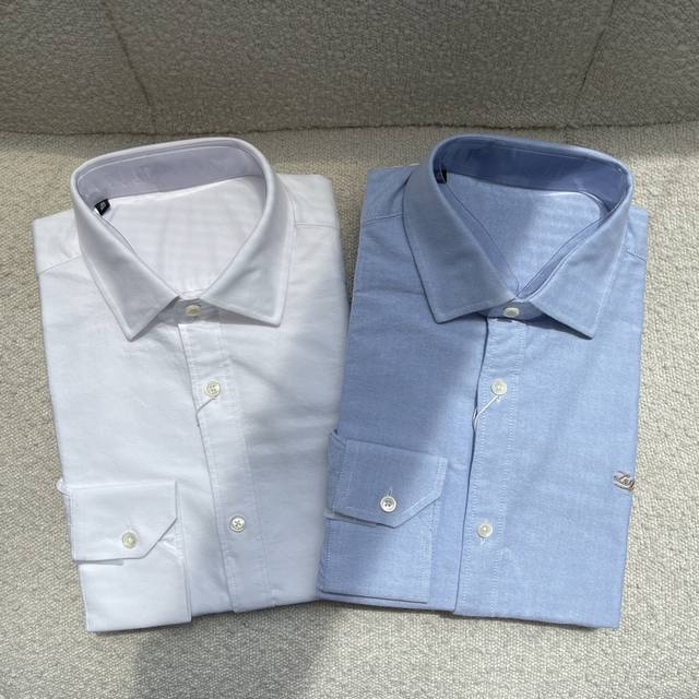 Z Zega solid color Oxford men's long-sleeved shirt, Oxford cotton is soft, comfo
