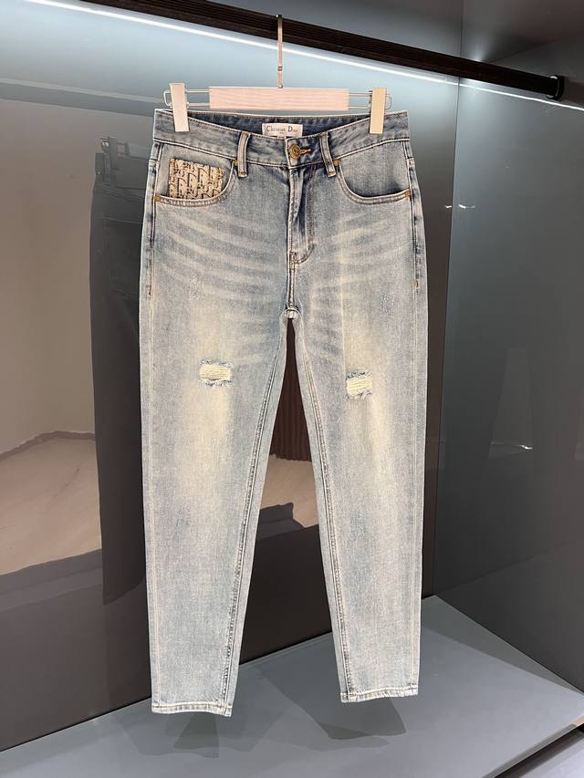 New product Cd ripped jeans 25Ss Spring and summer new product Di*R men's washe
