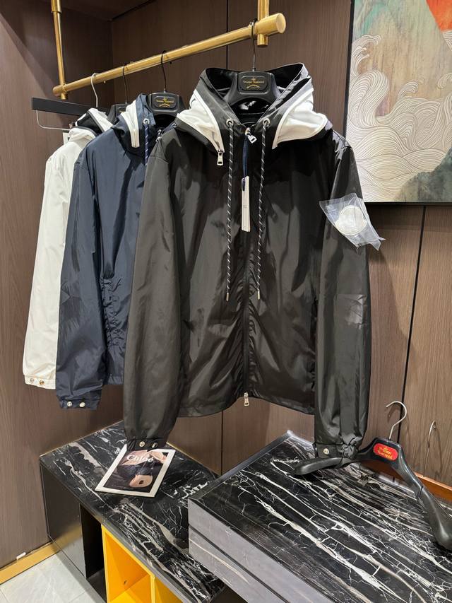 Mon25S Early Spring Men's Hooded Coat Jacket.......Main body high-density polyes