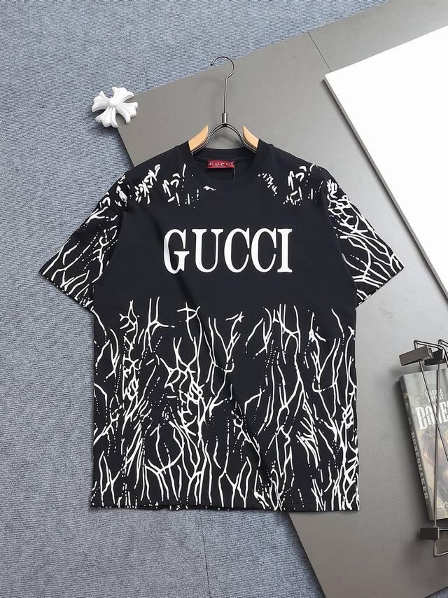 Gucci 25Ss Gucci's latest spring and summer chest logo double G letter print rou