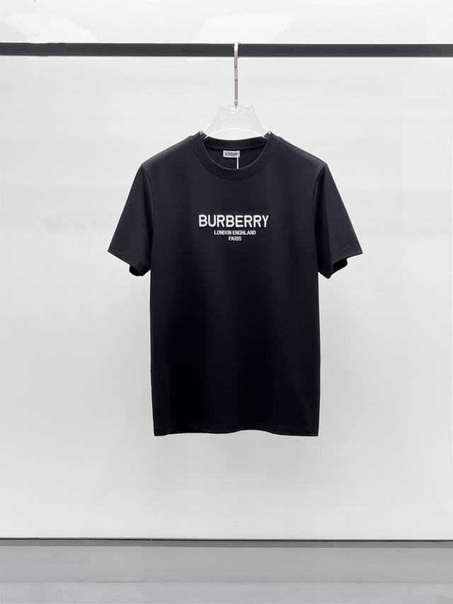BURBERRY top quality 2025 new short sleeves! Selected 100 count double-sided mer
