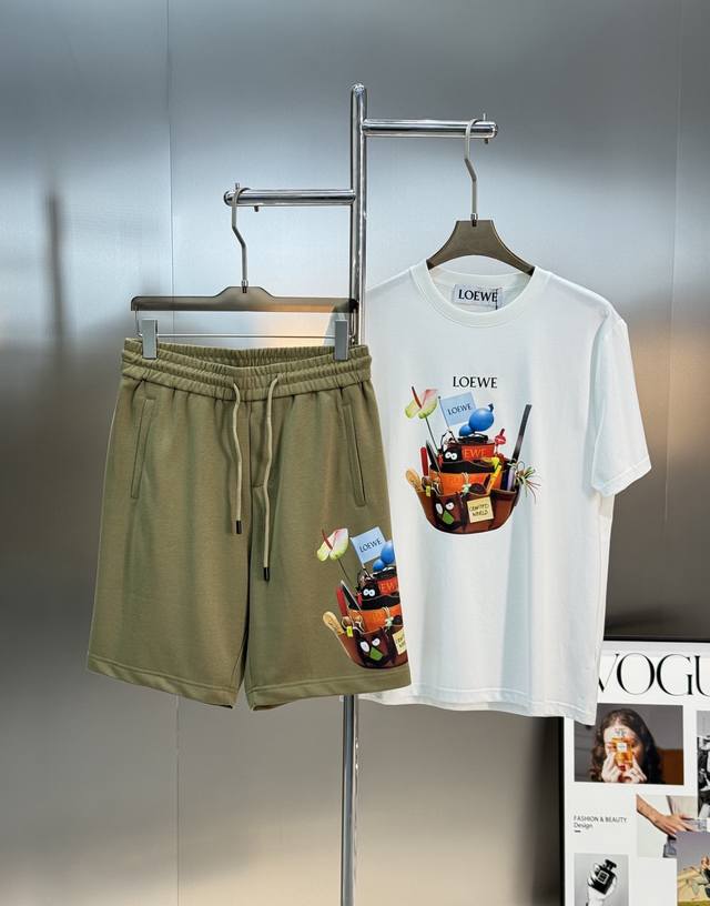 Tops and pants with a cartoon feel~Loewe* trendy brand 25S new couple shorts. O