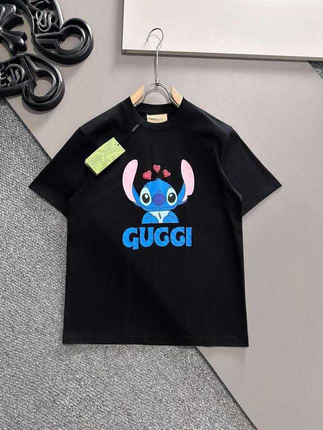 Gucci 2025 Spring and Summer new men's and women's short-sleeved T-shirts! Cust