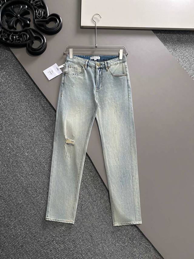 Dior 2025Ss spring and summer new slim-fit jeans perfect washing process custom
