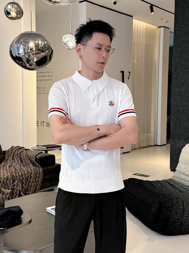 Monkou2025 New short-sleeved Polo, handsome and fashionable, top-positioned top-
