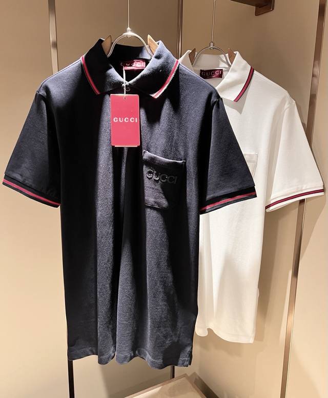 Guc*I Guc's new 2025 spring and summer short-sleeved Polo shirt, rarely availabl