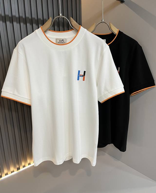 Her*Mes 2025 Spring and Summer new men's short-sleeved T-shirt, a new upgraded v
