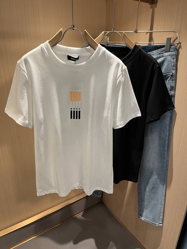 Hugo Boss 2025 Spring and Summer new unisex short-sleeved T-shirt! Fashionable a