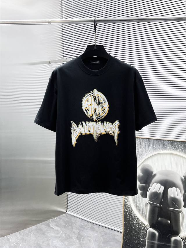 Balenciaga 2025 new round neck short-sleeved T-shirt, high-end version! Custom-