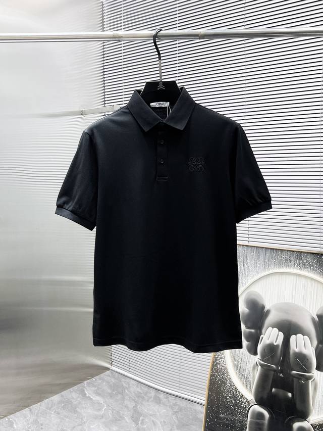 Loewe 2025Ss new summer lapel short-sleeved T-shirt Polo shirt, high-end version