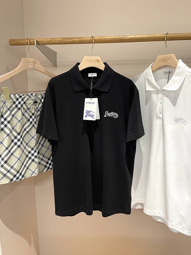 Retro Pattern Embroidered Cotton Polo Shirt Bur's top-notch product, the treasur