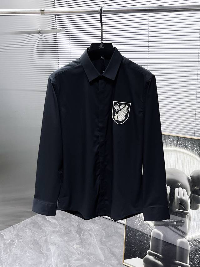 Louis Vuitton Lv 2025Ss new long-sleeved shirt, high-end version! Custom-made fa