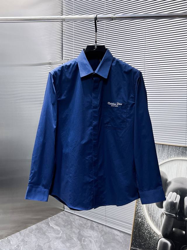 Dior 2025Ss new men's long-sleeved shirt, high-end version! Custom-made fabrics