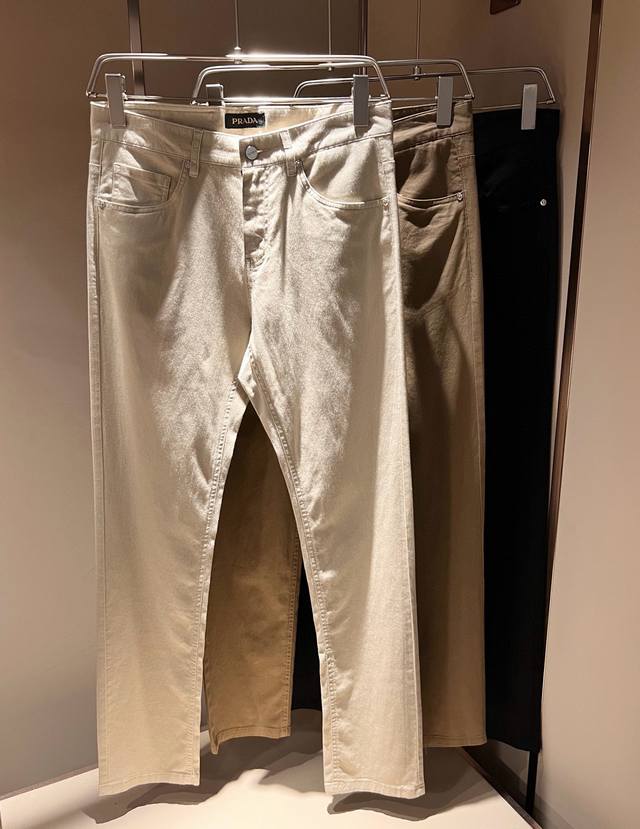 Pra*Da 2025 spring and summer new men's casual jeans, a high-end quality choice,