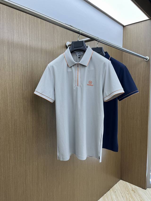 New Her 2540 Spring and Summer Men's Short-sleeved Polo Shirt, the brand's late