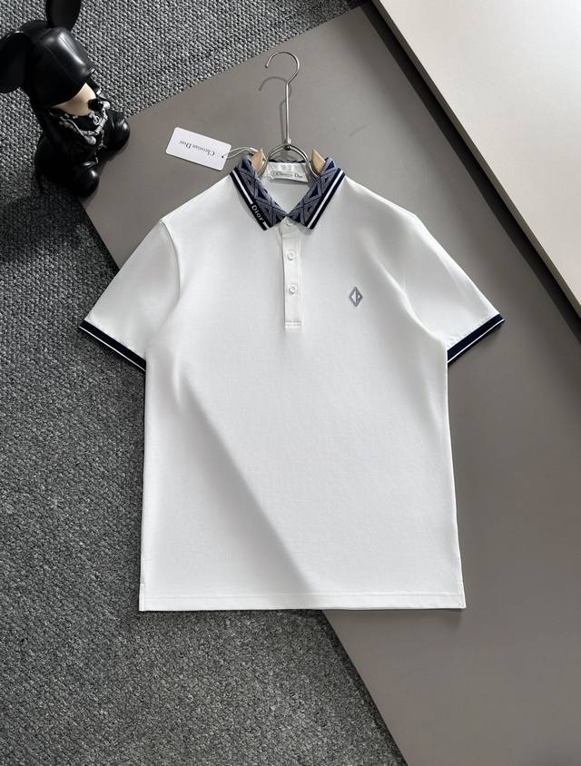 Dior 25Ss new spring and summer short-sleeved lapel T-shirt Polo, the highest v