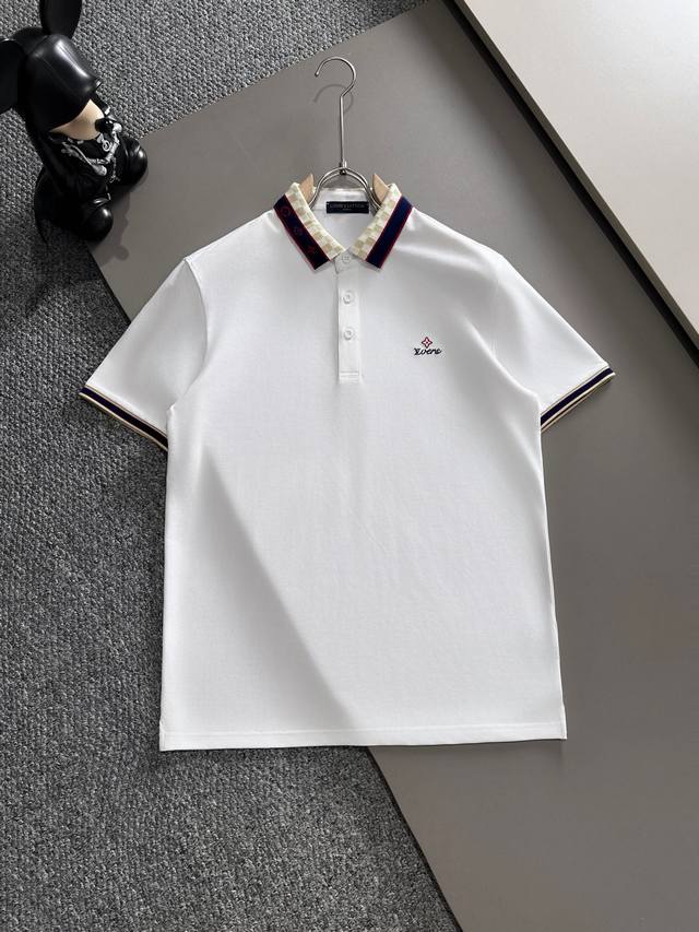 Lv 25Ss New Spring and Summer Short Sleeve Lapel T-shirt Polo, the highest versi