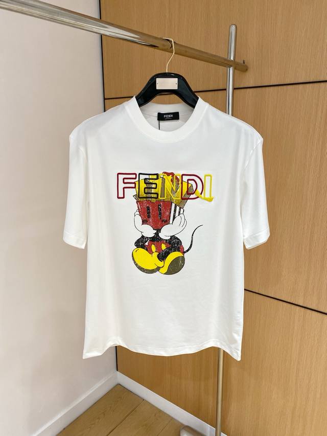 Ss Fendi pure cotton latest fabric classic logo pattern Logo fashionable and sim