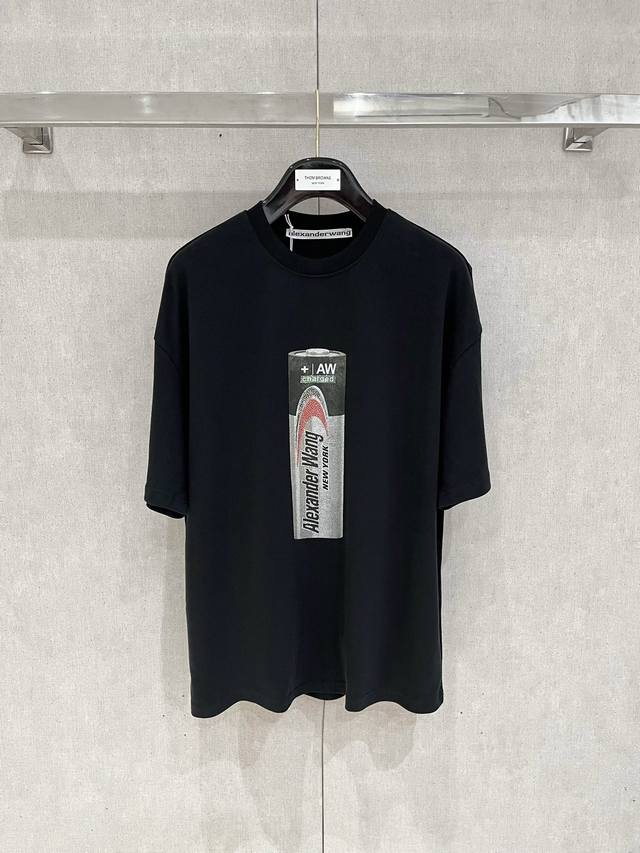 Alexanderwang Alexander Wang American retro oversized battery print Logo loose T