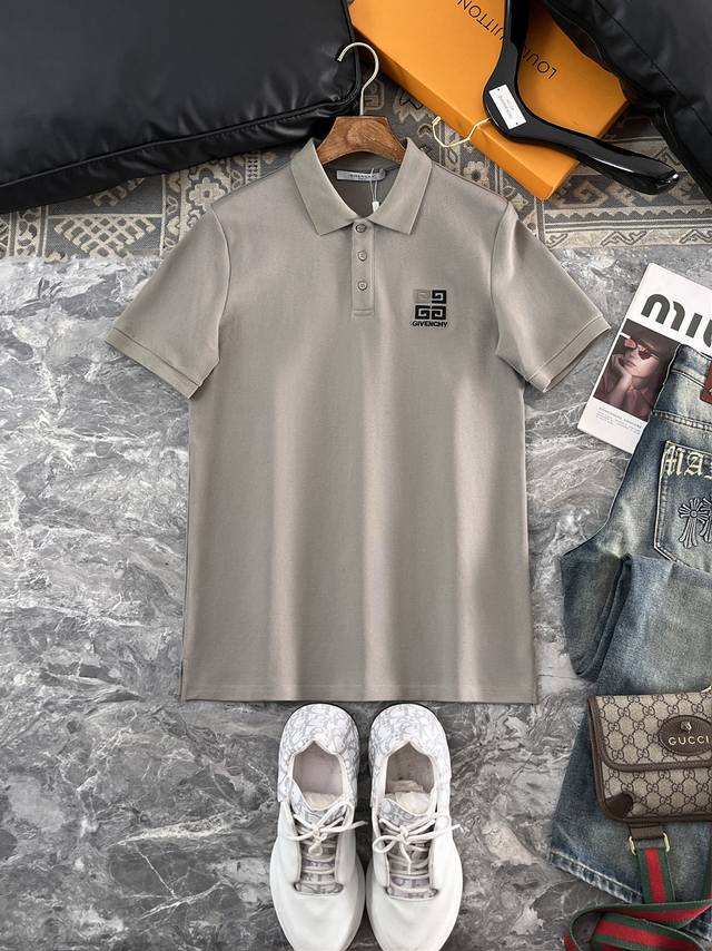 Giv Givenchy 2025 Spring/Summer new men's logo short-sleeved Polo shirt, continu