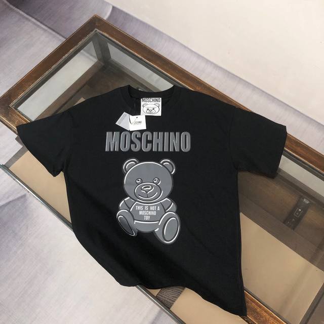 C Moschino 2025 Spring and Summer new couple round neck short-sleeved T-shirt co