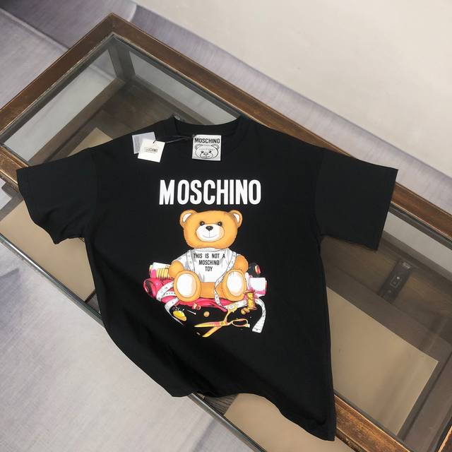 C Moschino 2025 Spring and Summer new couple round neck short-sleeved T-shirt co