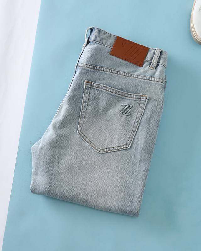Ez *Niah 25Ss Spring and Summer new lyocell thin jeans, men's classic "Zz" embos