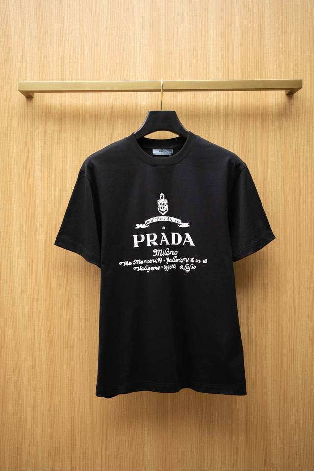 2025Pd Latest T-shirt Latest logo letter print on chest Top grade cotton fabric