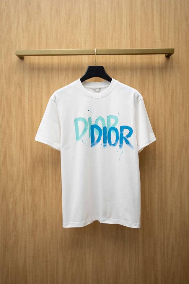 2025Dr latest T-shirt Double letter painted printed logo Top grade cotton fabric
