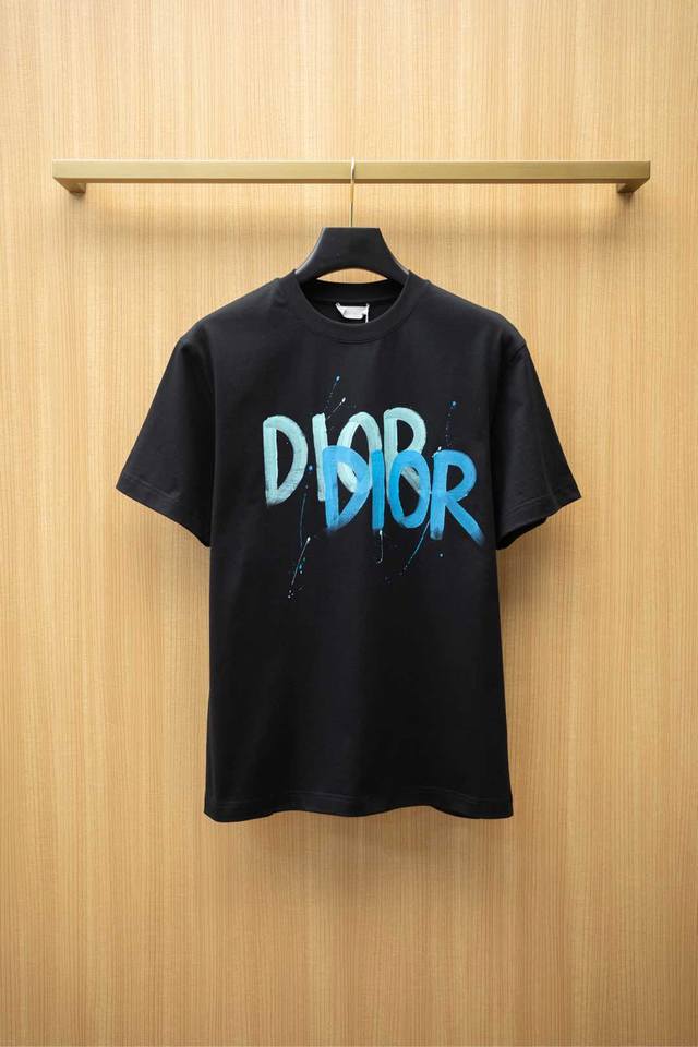 2025Dr latest T-shirt Double letter painted printed logo Top grade cotton fabric