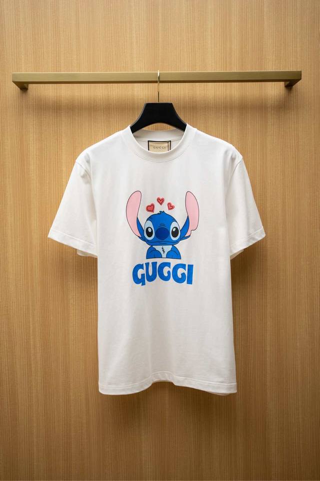 2025Gg latest T-shirt Letter 3D embossed printing process Top grade cotton fabri