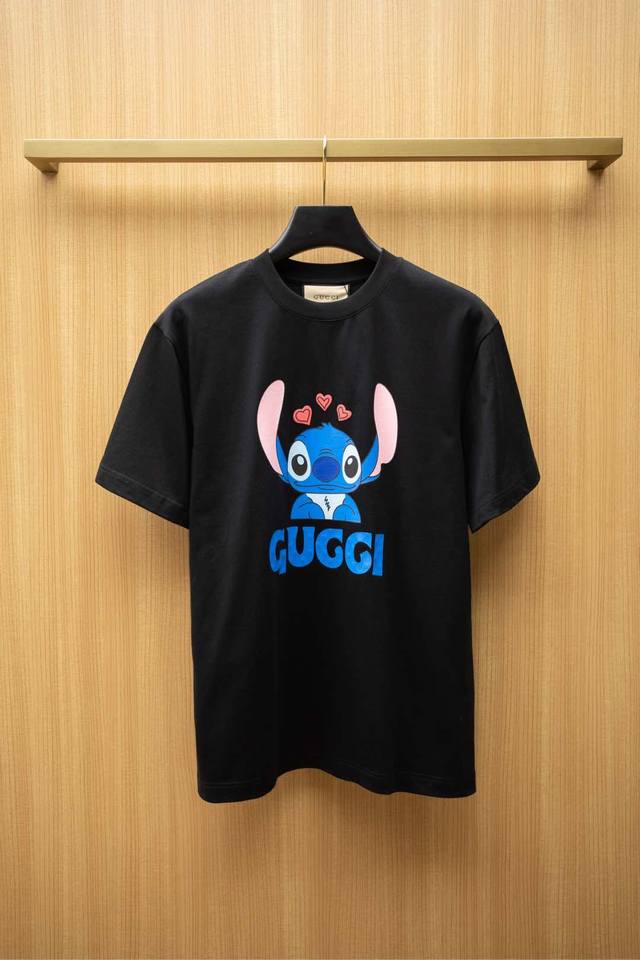 2025Gg latest T-shirt Letter 3D embossed printing process Top grade cotton fabri