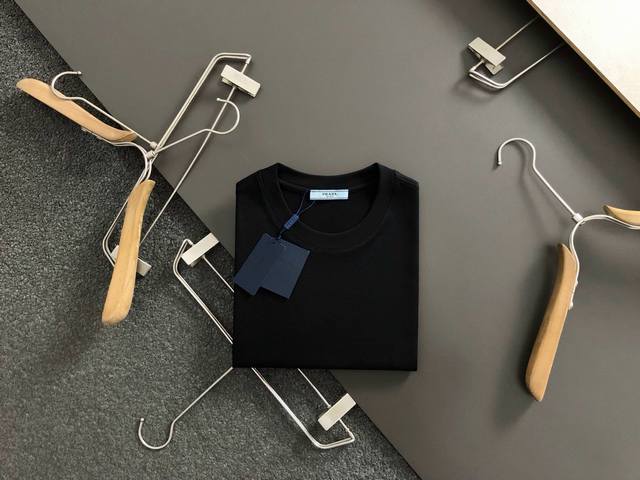 Prad*Fit version M-Xxxl 25 Spring and summer top black hem pocket fusion metal t