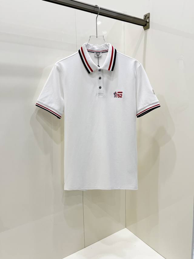 Moncler 2025 Spring and Summer new Polo collar short-sleeved series. Selected to