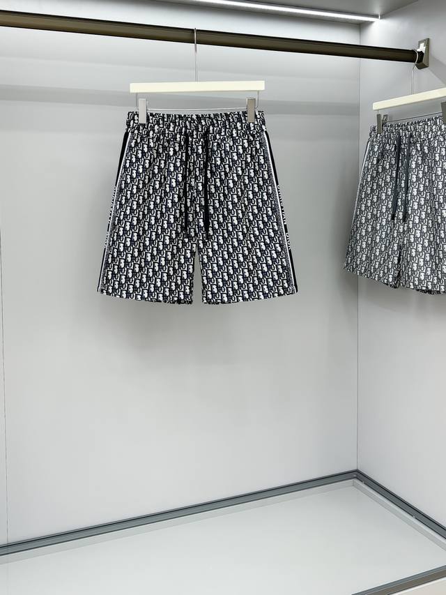 Dior2025 Spring and Summer new jacquard logo couple shorts high version original