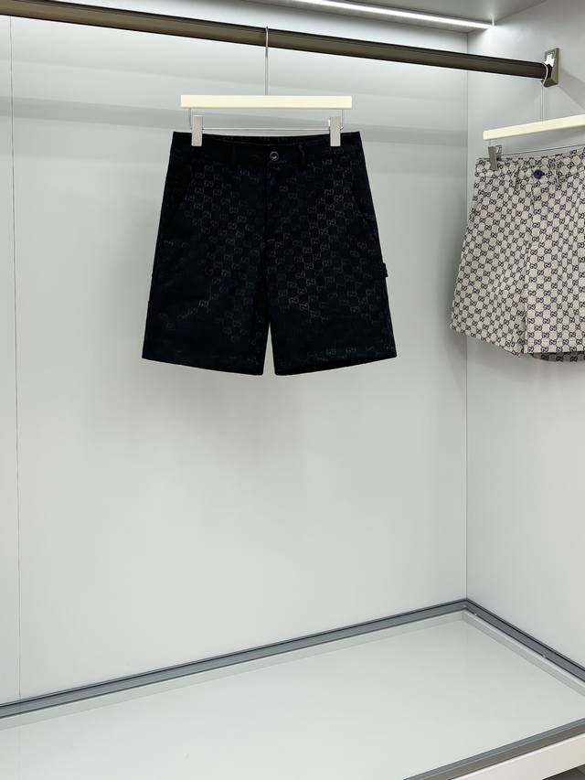 Gu2025 Spring and Summer new casual high-quality knitted jacquard shorts are mad