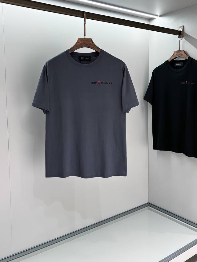 Kiton# 2025 Spring and Summer New Releases, Latest Short-sleeved Round Neck T-sh