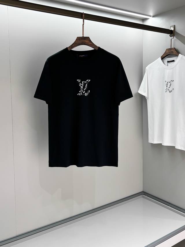 2025Ss Spring and Summer new round neck short sleeves Customized fabric thread.