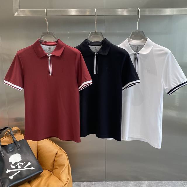 Brujia 25Ss new spring and summer short-sleeved lapel T-shirt Polo, the highest